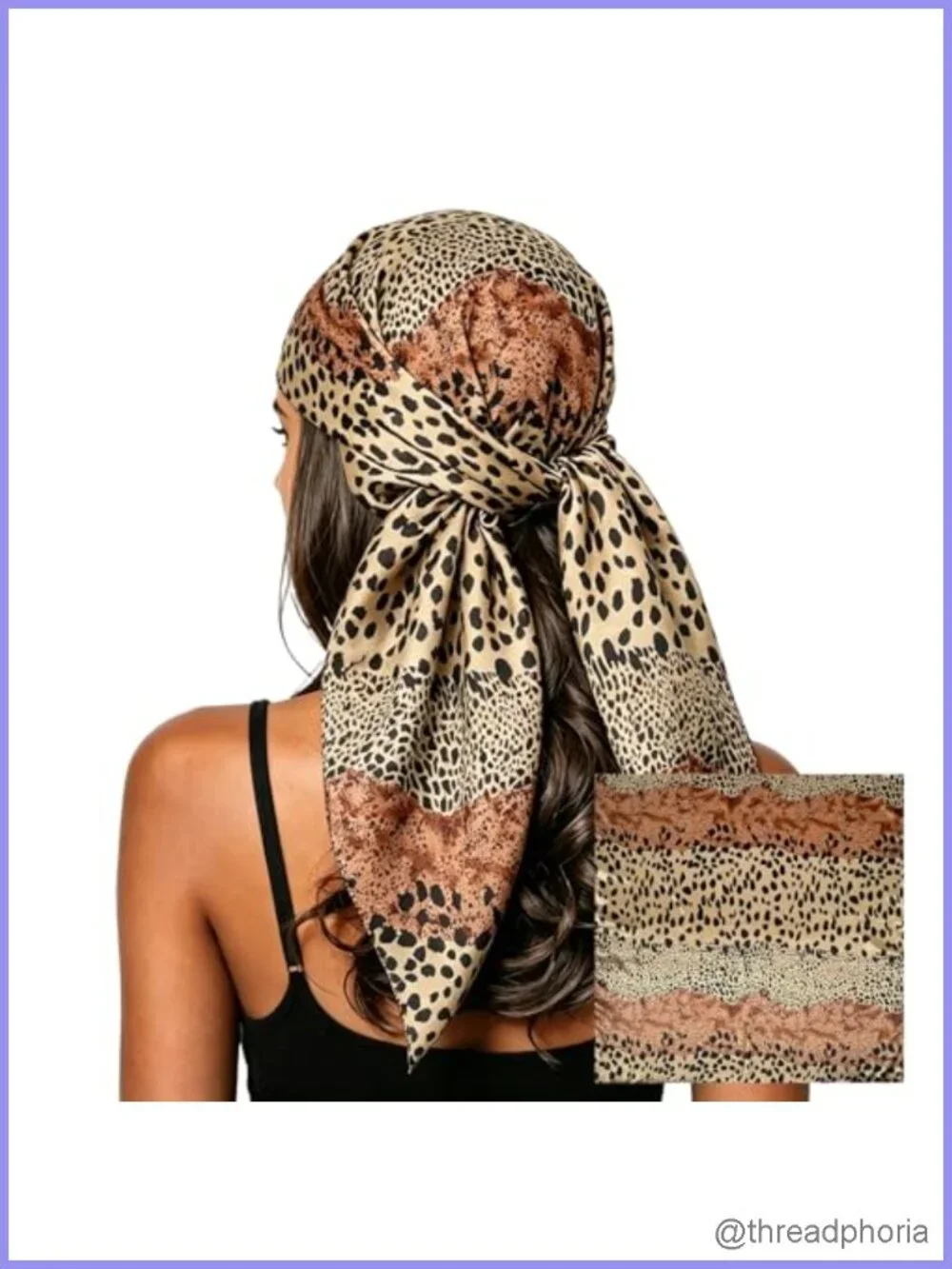 Silk Feel Square Scarf Neck Hair Bandana Wrap Lightweight